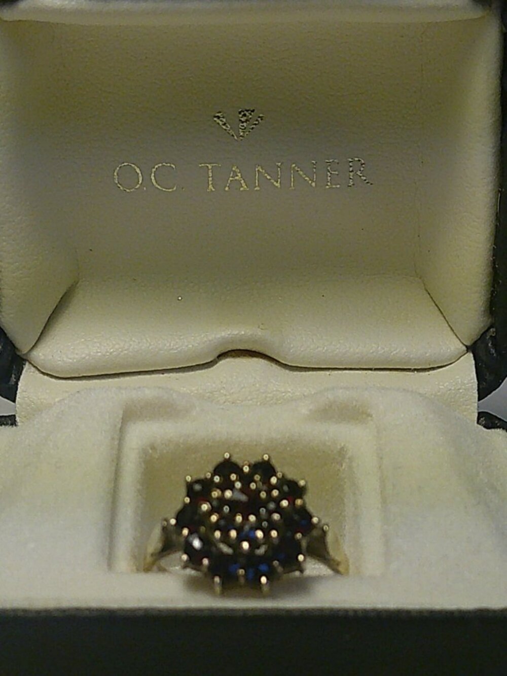 Vintage Garnet Cluster Cocktail Ring O.C. Tanner - SB6 D3